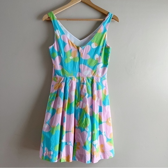 Lilly Pulitzer Lexington Fit & Flare Mini Dress in Shorely Blue Mojo, Size 0 - Picture 10 of 11
